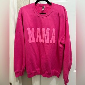 Gildan Bright Pink 'MAMA' Sweatshirt